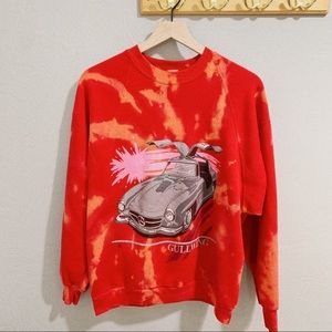 Vintage Jerzees Mercedes Gullwing Tie Dye Crewneck